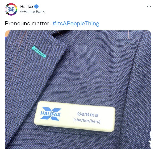 Pronouns matter badge